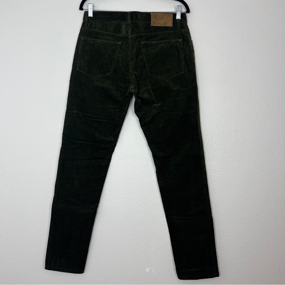TODD SNYDER | Men’s Slim Fit Green Corduroy Pants Olive Stretch 30x32 - Picture 6 of 13